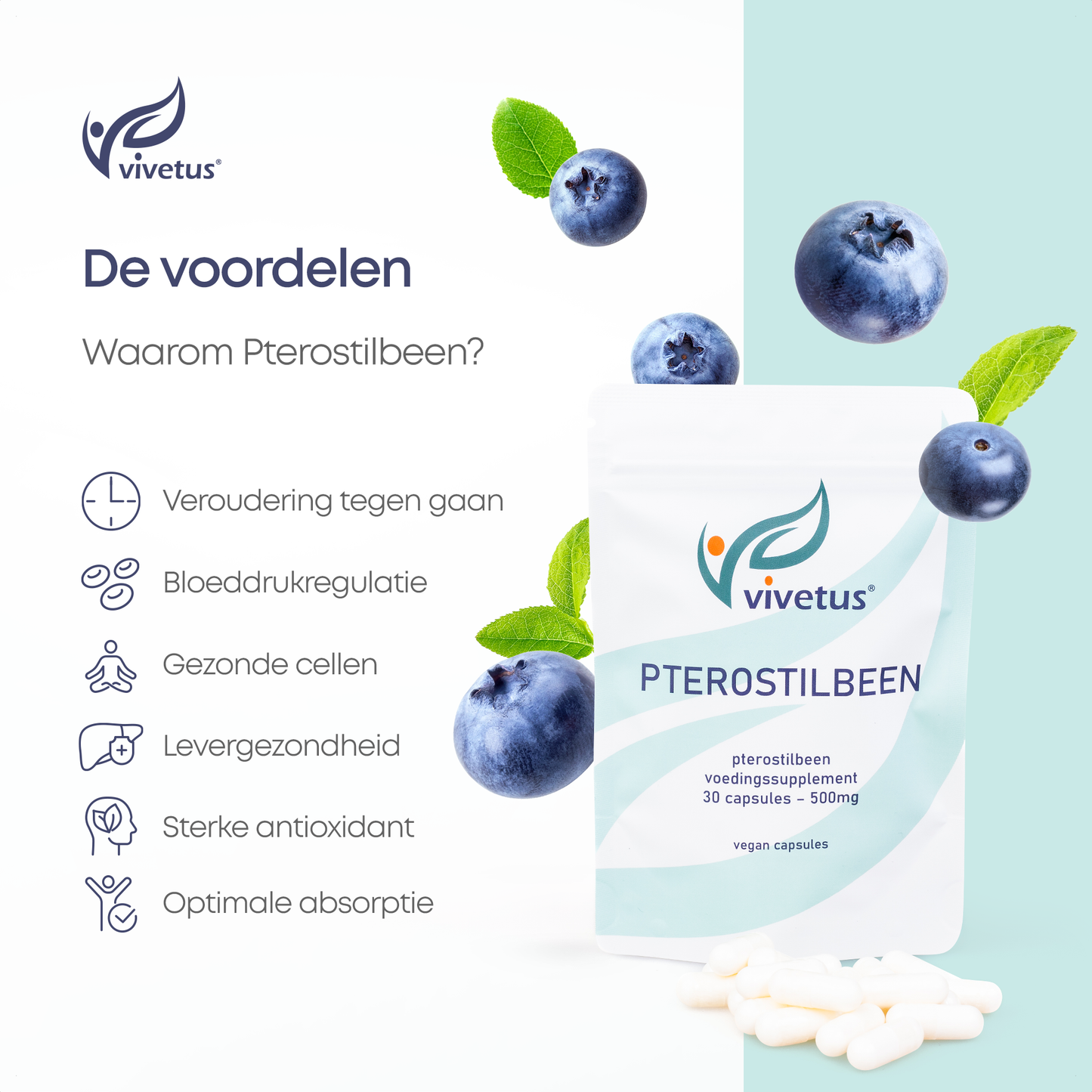 Vivetus® Ptérostilbène - 30 gélules - 500mg