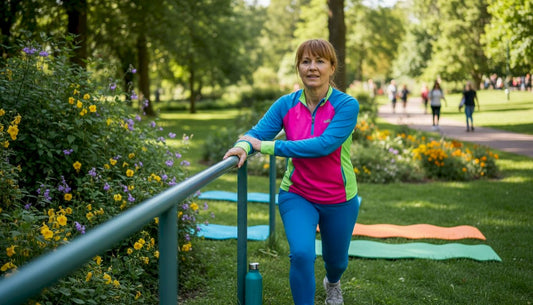 Woman exercising for joint health in gym