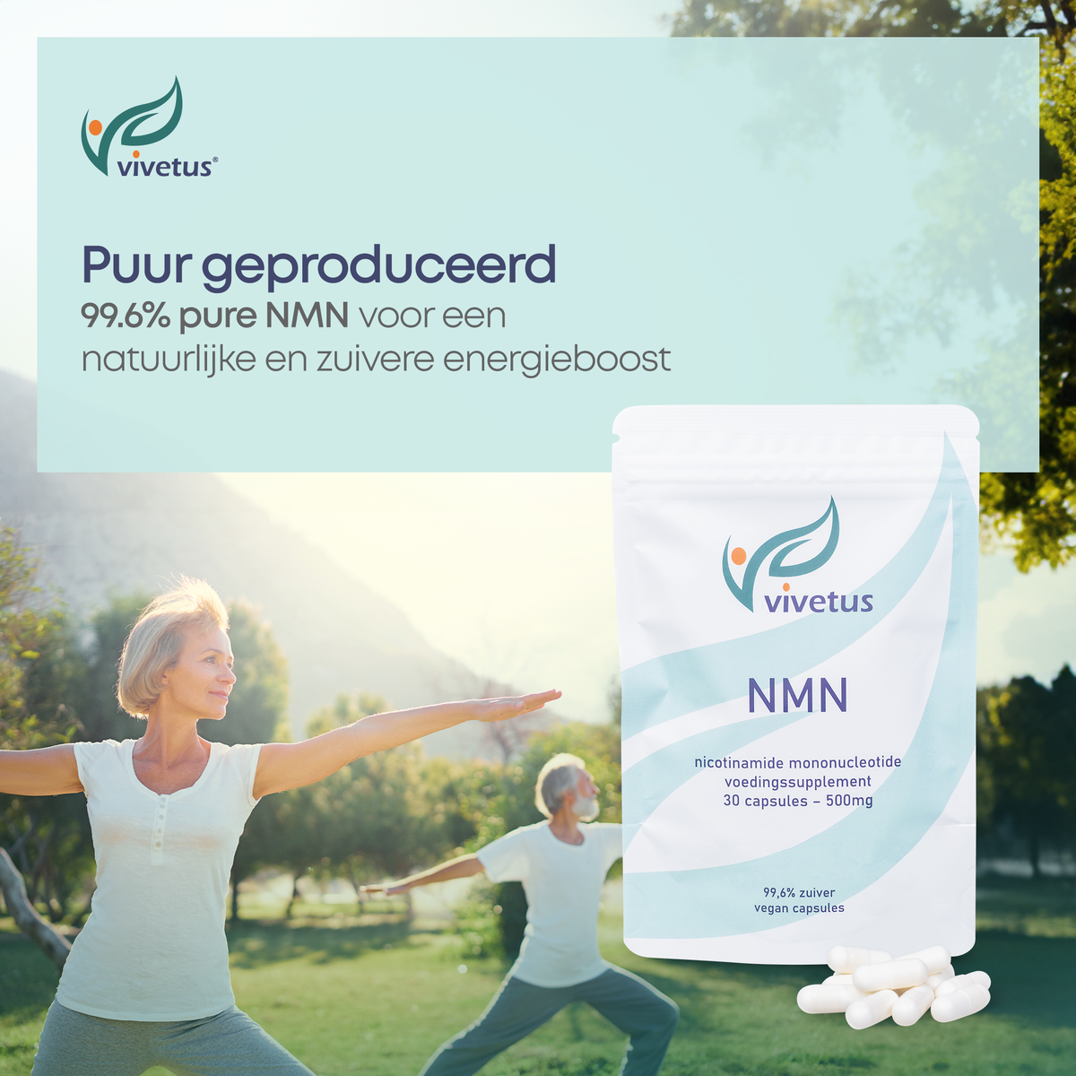 Vivetus® NMN (60 x 500mg cápsulas) potenciador de NAD+