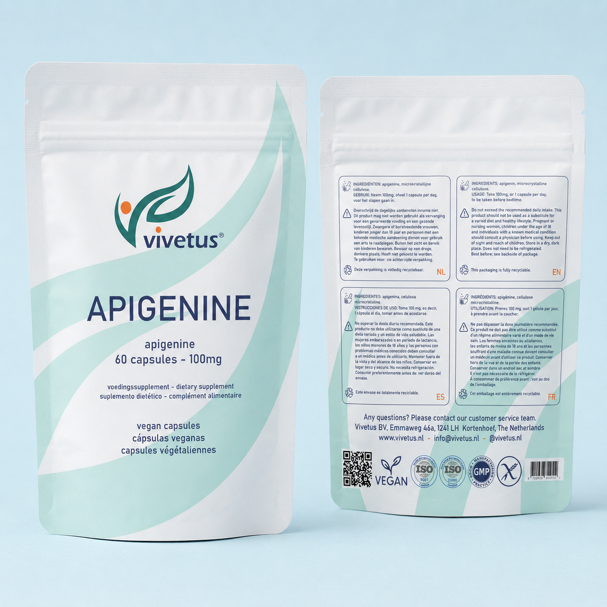 Vivetus® Apigenina - 60 cápsulas - 100 mg