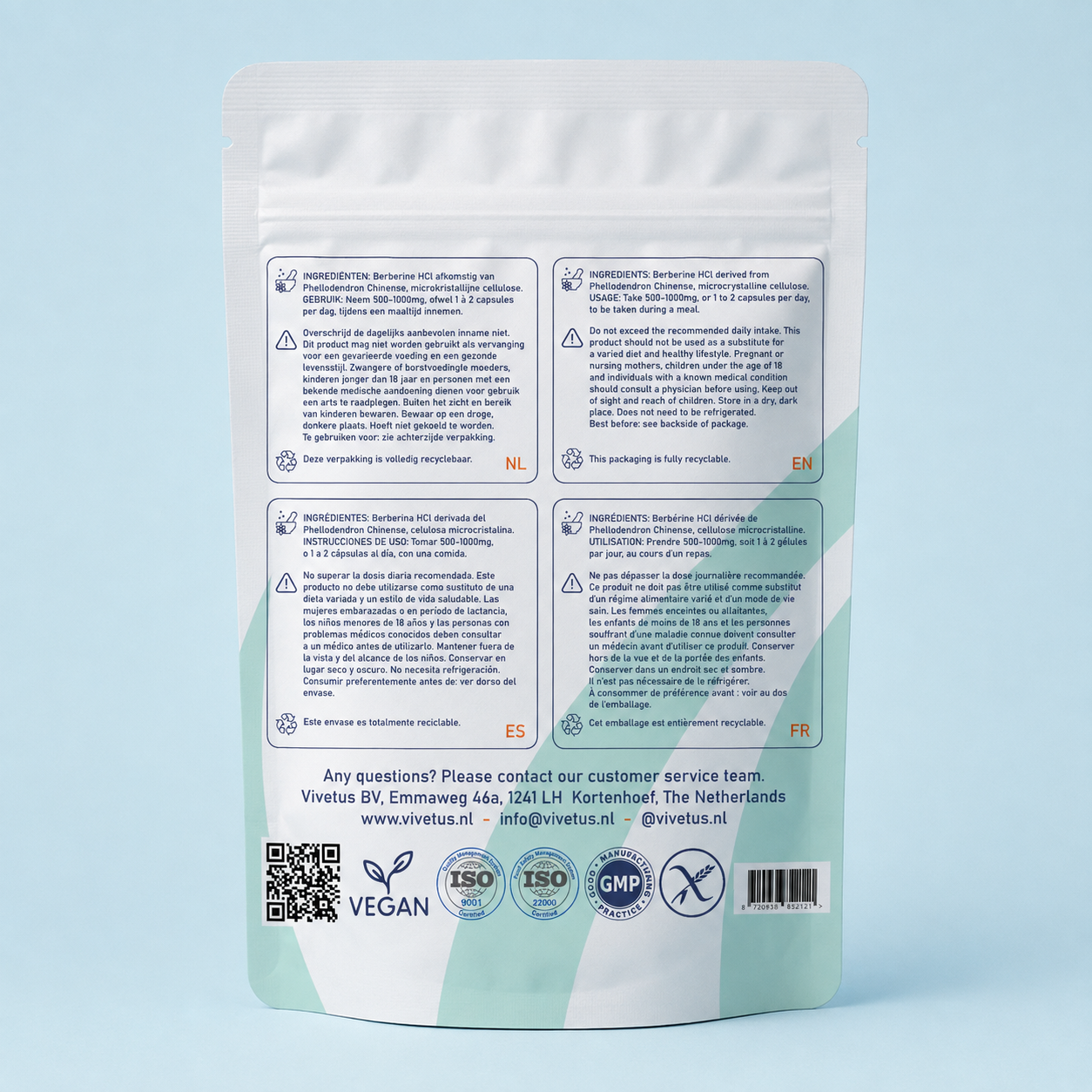 Vivetus® Berberina - 60 cápsulas - 500mg