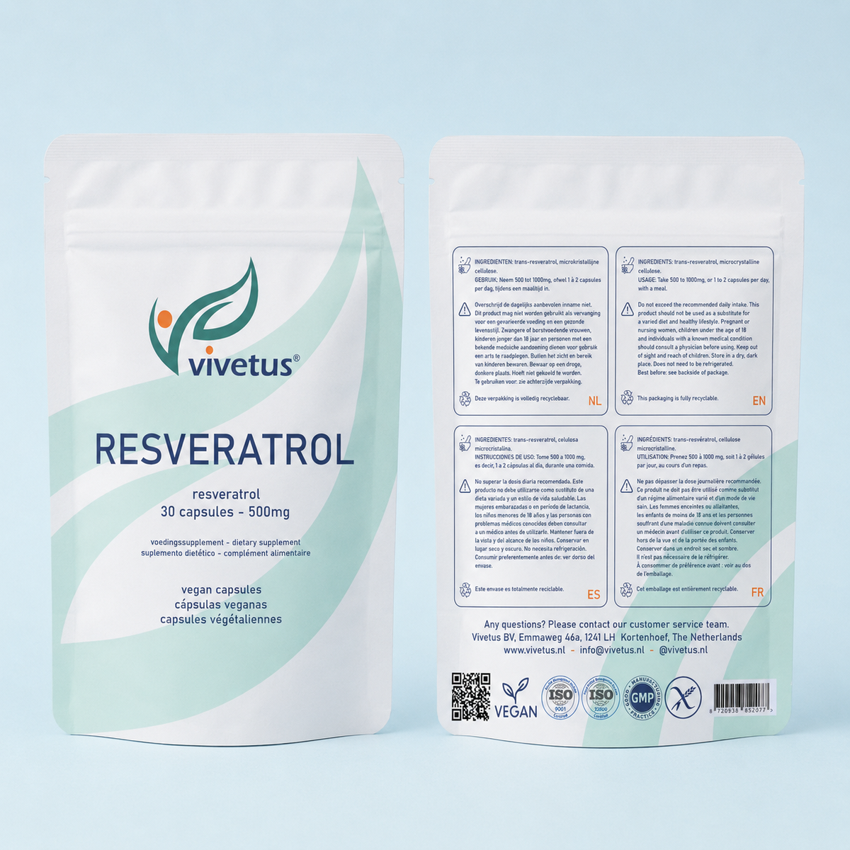 Vivetus® Resveratrol - 30 cápsulas - 500mg